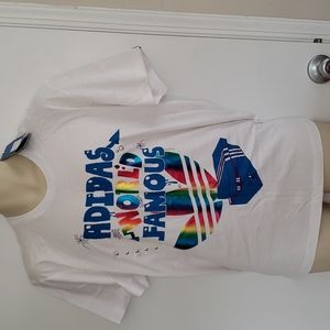 2011 Adidas World Famous Rainbow Foil Shirt Size L